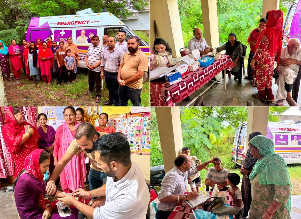 Ayushman Arogya Camp Organized in Sansowal by Haroli Health Block and MP Mobile Health Service